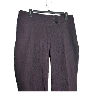 CoVelo 34 Inch Waist Dark Purple Textured Straight Leg Dress Pants Whimsigoth